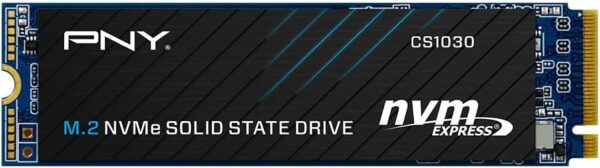 PNY CS1030 500GB M.2 NVMe PCIe Gen3 x4, 2000MB/s Vitesse de Lecture, 1100MB/s Vitesse d'écriture Internal Solid State Drive (SSD)