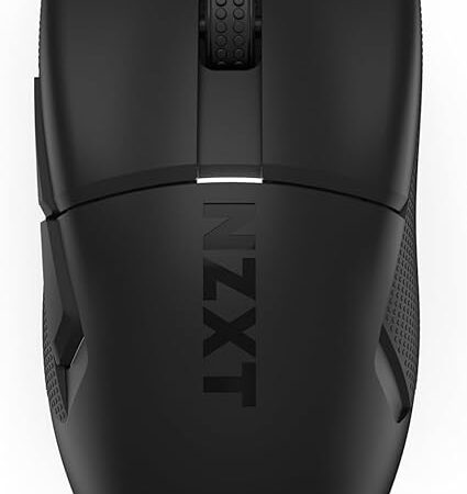 NZXT Lift Elite Souris de Jeu sans Fil – Ultralégère 57 g – Taux d'interrogation de 4K/8K, commutateurs optiques, capteur Optique de 26K DPI – Longue durée de Vie de la Batterie – Noir