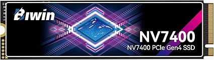 Biwin Black Opal NV7400 M.2 PCIe Gen4 SSD 2 to - Vitesse de Lecture jusqu'à 7400 Mo/s - Plateau de Lecture Interne Professionnel NVMe 2.0