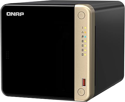 QNAP TS-264-8G-US NAS de Bureau Haute Performance à 4 Baies avec processeur Intel Celeron Quad-Core, emplacements M.2 PCIe et connectivité réseau Double 2,5 GbE (2,5 G/1 G/100 M) (sans Disque)