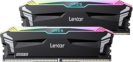 Lexar ARES RGB DDR5 RAM 32Go Kit (2x16Go) 6800MHz, DRAM 288-Pin UDIMM Mémoire de Bureau, PC Mémoire RAM de jeu prend en charge XMP 3.0/AMD EXPO, CL34-45-45-108, 1.4V (LD5U16G68C34LA-RGD)