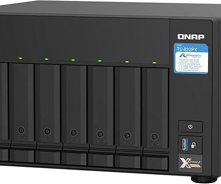 QNAP TS-832PX NAS Tower Ethernet/LAN Aluminium, Noir AL324 Taille Unique