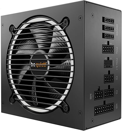 be quiet! Pure Power 12 M 650 W Bloc d’Alimentation, Certification 80 Plus® Gold, Alimentation ATX 3.1 entièrement Compatible avec Les Cartes Graphiques PCIe 5.1, 2 Solides Rails 12 V
