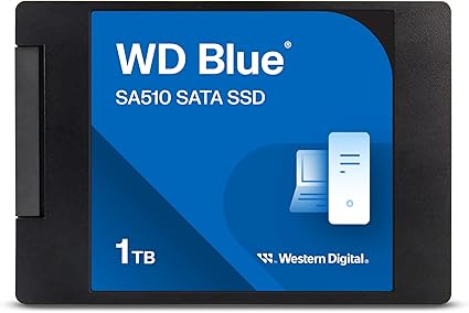 WD Blue SA510 SSD 1 To, Disque SSD interne, Vitesee de lecture jusqu'à 560 Mo/s, 2.5" SATA SSD, Comprend Acronis True Image pour WD, Clonage de disque et migration.