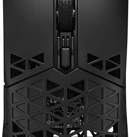ASUS TUF Gaming M4 Air Wired Gaming Mouse, 16,000 DPI Sensor, 6 Programmable Buttons, Ultralight Air Shell, IPX6 Water Resistance, Antibacterial Guard, TUF Gaming Paracord, Pure PTFE Feet, Black