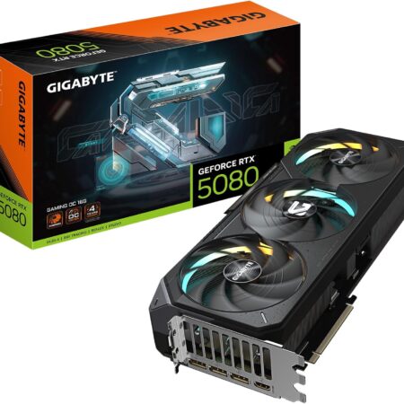 Carte graphique Gigabyte GeForce RTX 5080 GAMING OC 16GB GDDR7 Reflex 2 RTX AI DLSS4