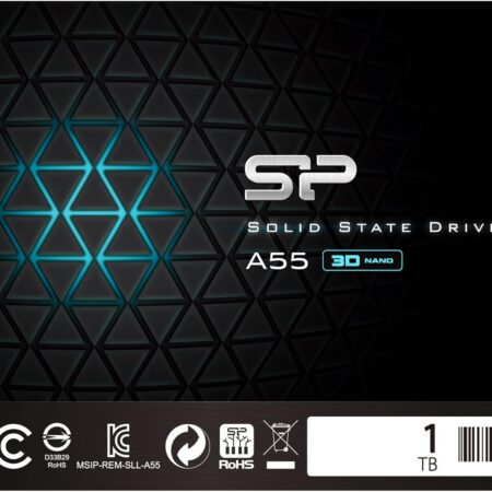 Silicon Power SSD 1To 3D NAND A55 SLC Cache Performance Boost 2.5 pouces SATA III 7mm (0.28") Interne SSD