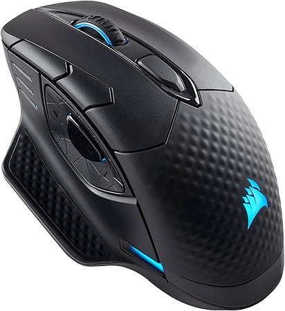 Corsair DARK CORE RGB Special Edition Optique Souris Gaming sans Fil avec recharge sans fil Qi (Rétroéclairage RGB Multicolore, 16000 DPI) Noir