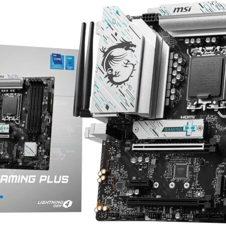 MSI B760M Gaming Plus WiFi Carte Mère, mATX - Compatible avec Les processeurs Intel de 14e, 13e et 12e Gén, LGA 1700 - DDR5 Memory Boost 6800+MHz/OC, 1x PCIe 4.0 x16, 2 x M.2 Gen4, LAN 2.5G, Wi-FI 6E