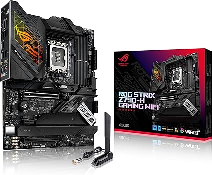 ASUS ROG STRIX Z790-H GAMING WIFI – Carte mère gaming Intel LGA 1700 ATX (DDR5, 16+1 DrMOS, 16 x PCIe 5.0, 4 x PCIe 4.0 M.2, WiFi 6E, USB 3.2 Gen 2x2 Type-C, Aura Sync RGB)