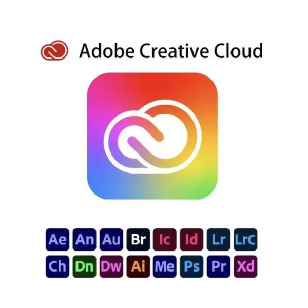 Adobe Creative Cloud - All Apps Abonnement - 1 AN - 100 Go Stockage (Dates estimées de livraison: 1H-2H par Mail)