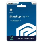 SketchUp Pro 2024 (Mac) + Enscape 4 - Activation Perpétuelle - À télécharger - 1 Mac - Non compatible Windows (Dates estimées de livraison: 1H-2H par Mail)