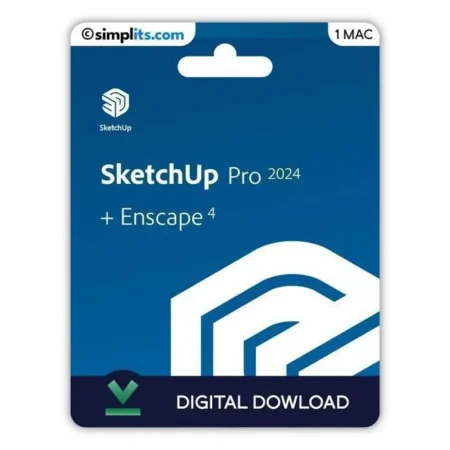 SketchUp Pro 2024 (Mac) + Enscape 4 - Activation Perpétuelle - À télécharger - 1 Mac - Non compatible Windows (Dates estimées de livraison: 1H-2H par Mail)