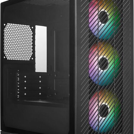 Cooler Master Elite 301 - Boîtier Mini-Tour (Micro-ATX, ITX), 3 Ventilateurs Avant ARGB 120mm (1200tr/min), pour Radiateur 280mm Max. ou GPU 365mm Max., Emplacement PSU Ajouré, USB 3.2 Gen1 Type-C