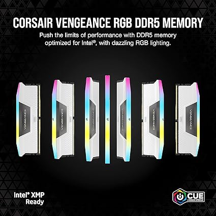 Corsair Vengeance 32GB (2K) DDR5 5200MHz RGB W module de mémoire 32 Go 2 x 16 Go