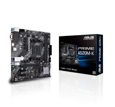ASUS PRIME A520M-K AMD A520 Emplacement AM4 micro ATX