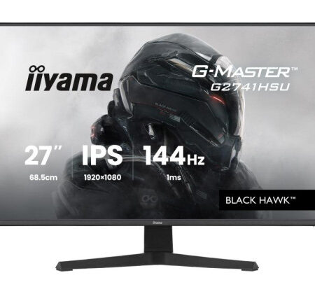 IIYAMA G2741HSU-B1, FreeSync/Adaptive Sync, 1920x1080@144Hz, 1ms, 350cd Haut-parleurs, HDMI/DP/USB HUB, Black Tuner, i-Style Colour