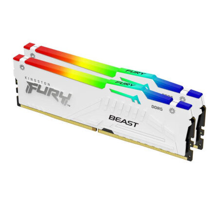 KINGSTON 64G (2*32G) D5 6000Mhz FURY Beast White RGB EXPO