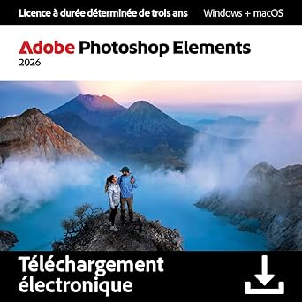 Adobe Photoshop Elements 2026 |Licence 3 ans | 1 appareil |1 Usager Mac|Téléchargement